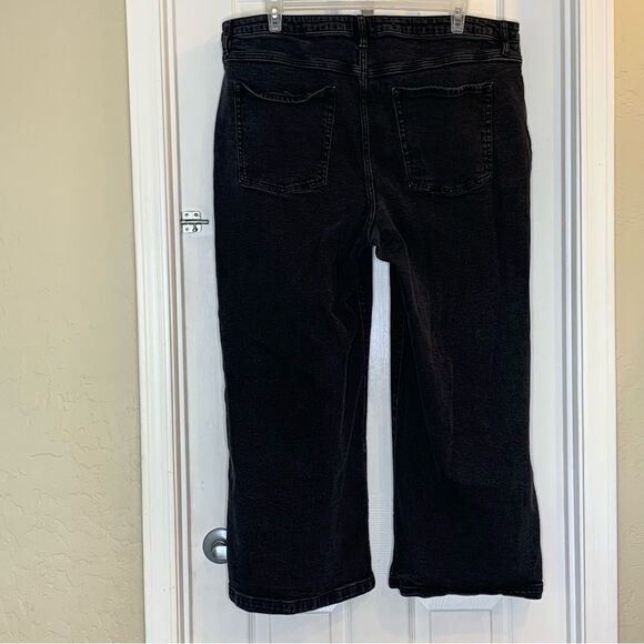 Ava & Viv Wide Leg Jeans Charcoal Black Color Size 22 - Picture 10 of 10